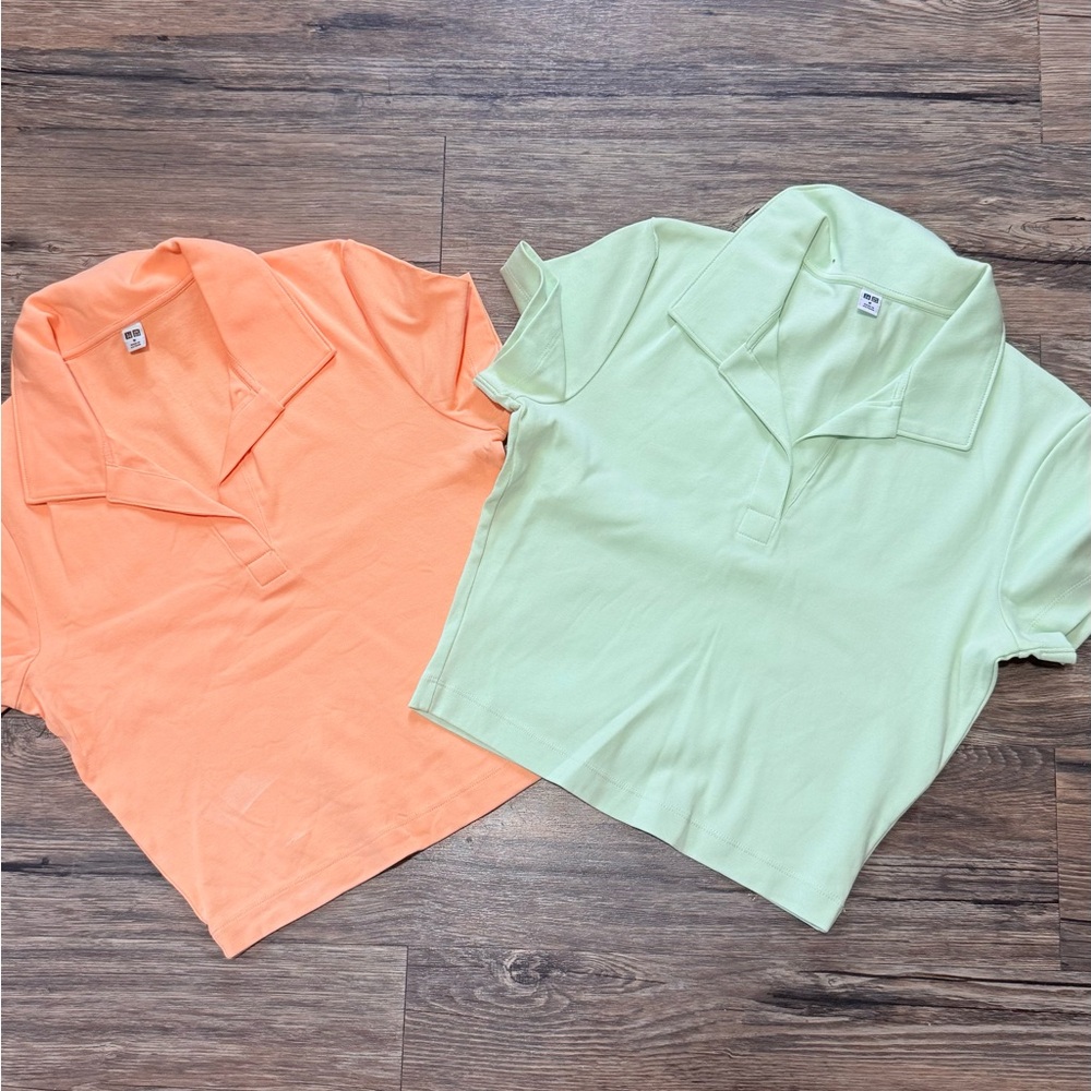 Uniqlo Peach and Mint Polo Shirts